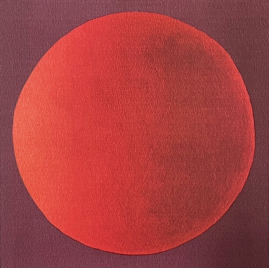 Maria Hillfon  www.hillfon.com  Röd Planet - Red Planet, 40x40 litografi, lito